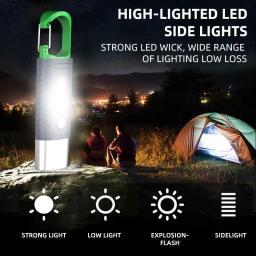 Mini Conveniente Alta Potência LED Lanterna, Lanterna de acampamento, 3 LEDs, Luzes laterais, TelescopicZoom, Luz Impermeável, Abajur - Image 3