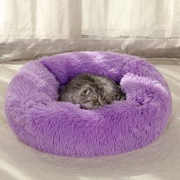 Cama de dormir de pelúcia fofa para pet, camas quadradas, almofada fofa, pequeno, médio, grande, gato, acessórios para cães, inverno - Image 4