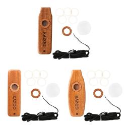 Instrumentos de madeira/metal kazoo guitarra ukulele acompanhamento para o amante da música presente clássico kazoo flauta de madeira instrumento musical - Image 1