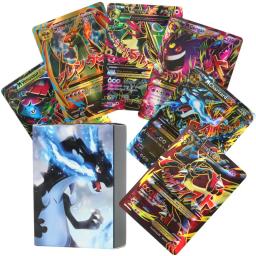 60/100 pçs pokemon cartões brilhantes versão em inglês mega gx vmax tag ex proxy coleção cartões brinquedos presente das crianças - Image 2