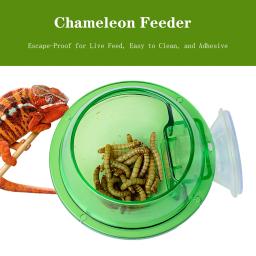 Répteis e Anfíbios Suprimentos de Alimentação, Anti-Escape Food Dish, Tigela com Ventosa, Worm Live Forragem Recipiente, Gaiola Acessórios - Image 4