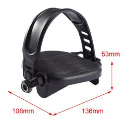 Exercício bicicleta pedais com alças ajustáveis, Fitness equipamentos, acessórios, 1 par - Image 6