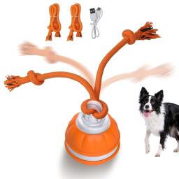 Brinquedo interativo do cão Bola Movimento Ativado Brinquedo do cão inteligente, Bolas De Provocação Em Movimento Automático, Limpeza Do Filhote De Cachorro, Brinquedos De Mastigação De Dentes, Corda De Nó - Image 1