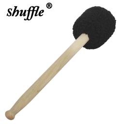 Lã Feltro Baqueta com Maple Handle, Tambor Mallet, Instrumento De Percussão De Madeira, Tambor Acessórios, Preto, Bateria Peças - Image 1