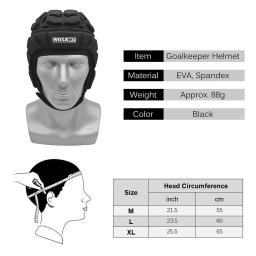 Capacete de goleiro ajustável para esportes, protetor principal, protetor, protetor principal, futebol, rugby, goleiro, chapéu - Image 4