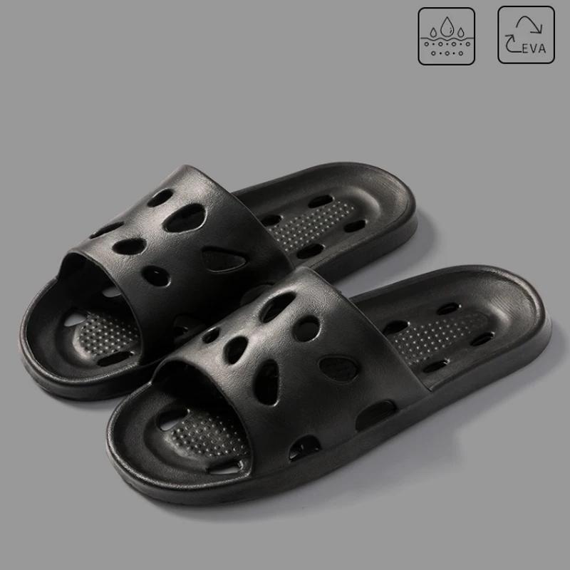 Chinelos de queijo leves para homens e mulheres, água vazada, Chinelos de praia oca, Sapatos Aqua para piscina antiderrapante, Casa de banho - Image 1