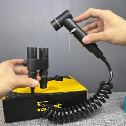 Chuveiro higiênico para bidê sanitário, chuveiro, válvula de ângulo de saída dupla, acessórios de banheiro - Image 3