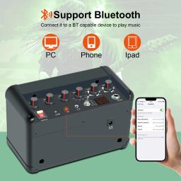 Rowin-Built-in processador multi-efeitos, amplificador de pedal de guitarra elétrica, MOD,Delay,Reverb,Tuner Effects, PE-10 - Image 6
