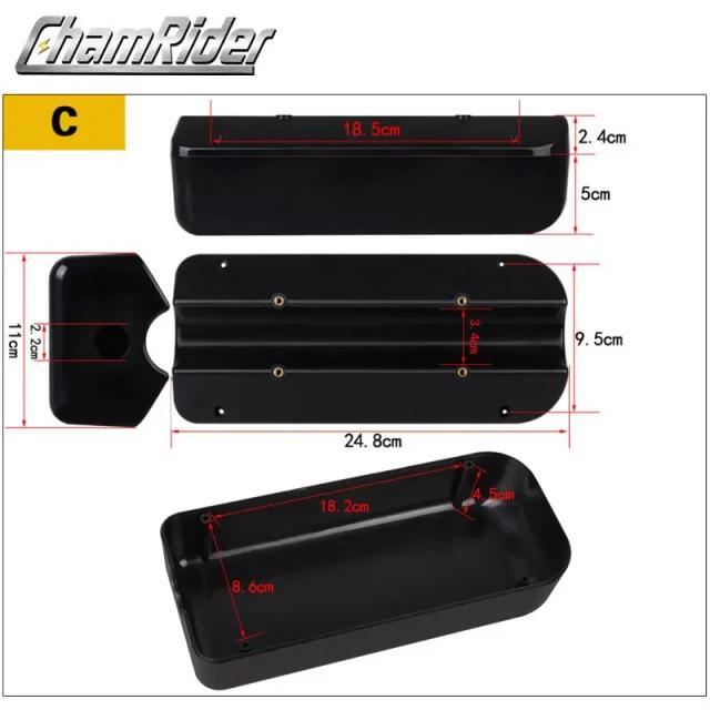 Kit de Conversão para Bicicleta Elétrica com Caixa de Controle Extra Grande para Motores de 250W a 1000W