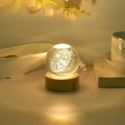 3D Crystal Planet Laser Gravado Globo, Sistema Solar, Decoração Avançada, Presente Graduação, Bola de Cristal, 6cm - Image 5