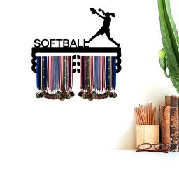 Metal Softball Equestrian Medal Holder para homens e mulheres, caiaque, voleibol, tênis de mesa Sports Medals, Hanger Ribbon Display - Image 2