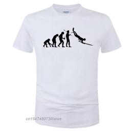 Evolução caça submarina lança peixe mergulho mergulho pesca impressão t camisa algodão tripulação pescoço roupas masculinas t - Image 2