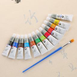 12 cores conjunto de cores de tinta acrílica tintas acrílicas pigmento para artistas iniciantes pedra cerâmica parede artesanato tintas pigmentos de cor - Image 2