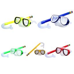 Crianças crianças conjunto snorkel máscara mergulho óculos natação óculos com snorkels secos tubo equipamento - Image 1