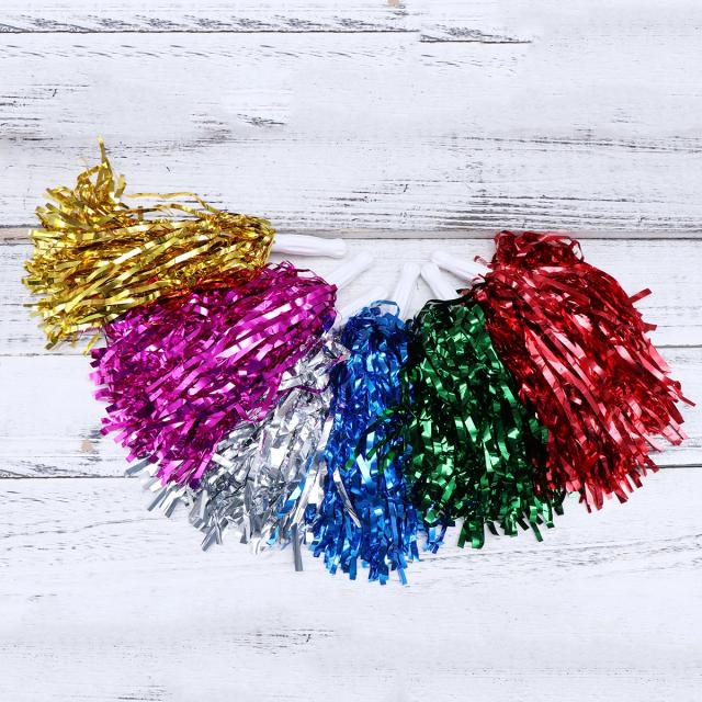 Acessórios de Futebol: 12 Pompons Coloridos para Cheerleaders Infantis