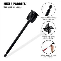 Agitando Rod Ferramenta para Epóxi Mixer, Paint Drill Anexo, Pá, Consistência Líquidos, Resina Cabeça, Agitador, Espiral Lâmina, Agitando - Image 1