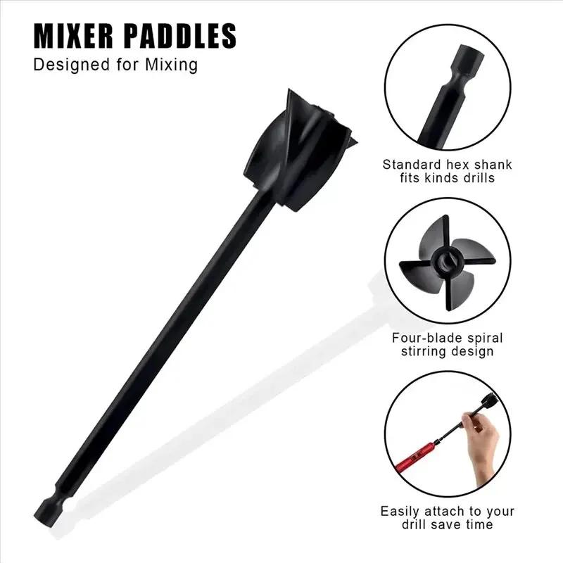 Agitando Rod Ferramenta para Epóxi Mixer, Paint Drill Anexo, Pá, Consistência Líquidos, Resina Cabeça, Agitador, Espiral Lâmina, Agitando - Image 1