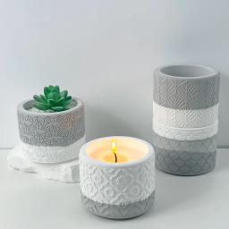 Rodada Gesso Vela De Silicone Copo, DIY Flowerpot, Frasco De Armazenamento, Molde De Cerâmica De Cimento, Fabricação De Concreto, Artesanato Suprimentos - Image 3