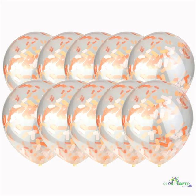 Conjunto de 10 Balões de Glitter Confetti para Decoração de Festas, Aniversários e Casamentos Românticos em Ouro Claro