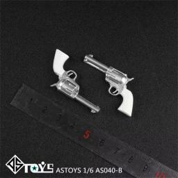 ASTOYS-Tricolor Oeste Cowboy Revólver Arma Toy Modelo, Action Figure Corpo, Escala 1:6, P18520, AS040, 12" - Image 5
