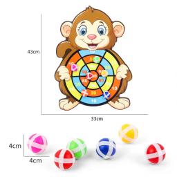 Jogos de Dart Board para Crianças, Montessori Target, Brinquedos de Jogo Esportivo, 2 Bolas Pegajosas, Jogos Educativos, Bola Pegajosa - Image 6