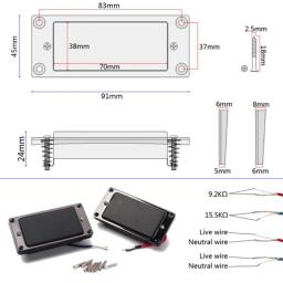 Mx0310d 2 pçs guitarra humbucker captadores bobina dupla ponte & pescoço captador conjunto para lp peças de guitarra elétrica substituição acessórios - Image 4