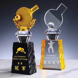 Troféu personalizado do tênis de mesa para homens e mulheres, lembrança medalha de ouro, singles e campeões duplos campeonato, equipe - Image 4
