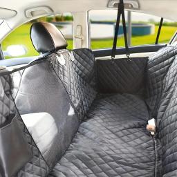 Capa de assento para cães para banco traseiro, capas de assento de carro para cães 100% à prova d'água com janela de malha, rede antiderrapante para carro de cachorro, c - Image 4