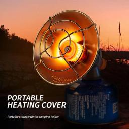 Portátil mini aquecedor de acampamento ao ar livre à prova vento aço inoxidável gás butano aquecedor com caixa armazenamento - Image 4
