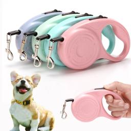 Corda de Nylon Retrátil para Cães e Gatos, 3m, 5m, Trela Do Cão, Cachorro, Andando Roleta, Chumbo de Tração, Chihuahua - Image 1