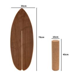 Balance Board Madeira De Nogueira Natural Esqui Surfe Carga Terra Núcleo Training Board - Image 6