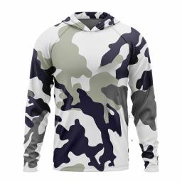 Camisas de pesca masculinas com capuz, esporte ao ar livre, secagem rápida, roupas de pesca masculinas, roupas anti UV ciclismo, plus size, novo, 2023 - Image 5