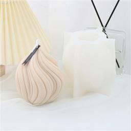 Moldes De Silicone Esculpida Vela Ondulada, Velas De Geometria, Listras Irregulares, DIY Espiral Torção De Moldes De Sabão, Home Art Decor, 3D, Forma De Cebola - Image 6