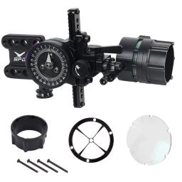 Único Pin Archery Polia Visão com Liga de Alumínio Ajustável Visão, Composto Bow Sight, 4X 6X 8X Lentes, Caça Acessórios - Image 1