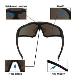 Óculos polarizados para homens e mulheres, óculos de beisebol, ciclismo ciclismo óculos de sol, proteção UV400, óculos para jovens - Image 5
