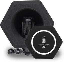 Microfone Pop Filtro Vento Escudo Acústico Para Record Studios Mic Som-absorvente Espuma Vocal Isolamento Bola - Image 1