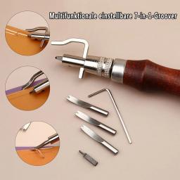 Kraball kit de costura de couro com furador mão costura agulhas linha kit de ferramentas de artesanato de couro para sapatos sofá tenda tapete - Image 5