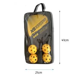 Conjunto de raquete de pickleball com 2 raquetes 4 bolas de madeira conjunto de raquete de pickleball com bola ao ar livre para combinação esportiva - Image 6