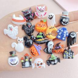Resina Halloween Coleção Ornamento para Fazer Jóias, Acessórios Hairwear, Flat Back, Novo, Frete Grátis, 30Pcs - Image 6