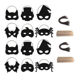 28 peças brinquedos de pintura de arranhões máscaras infantis faça você mesmo lembrancinhas de festa de Halloween artesanato papel arco-íris - Image 2