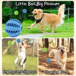 Borracha natural Pet Mastigar Brinquedos, Produtos de Limpeza Do Dente Do Cão, Bola de Elasticidade Interativa Extra Resistente, Treat Ball, 5cm - Image 2