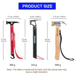 Widesea martelo de acampamento aço inoxidável cobre ao ar livre tenda peg estaca mallet com extrator estaca Grond prego montanhismo caminhadas - Image 2