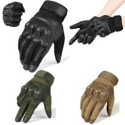 Dedo completo masculino duro Knuckle luvas táticas, tela sensível ao toque, tiro airsoft, jogo de paintball - Image 1