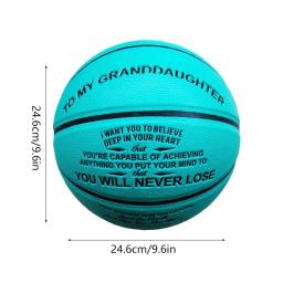 Bola de couro de basquete, gravado, presentes para o filho com a meu filho Palavras, tamanho padrão 7, aniversário, 1pc - Image 6
