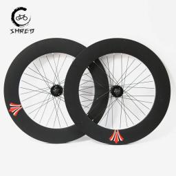 Rodas de bicicleta de engrenagem fixa 700c 90mm, liga de alumínio, fixie track, peças de bicicleta de velocidade única, roda de corrida com cubo de rolamento 32h - Image 1