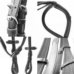 Bridle de cavalo Bridle de couro inglês com conjunto de reina antiderrapante Conjunto de reina de brigha segura e confortável - Image 6