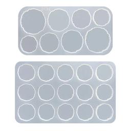 Moldes redondos irregulares silicone Moldes resina silicone Moldes epóxi - Image 1