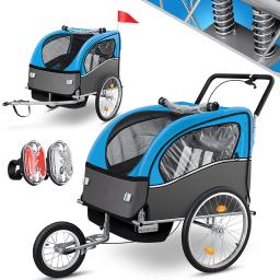 Trailer de bicicleta dobrável ao ar livre para crianças, Jogging Stroller, Transportation Goods, Park Bicycle Trailer - Image 3