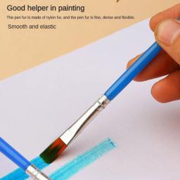 Pincéis de pintura plana para pintura, pequeno pincel para detalhe, adereços essenciais para pintura, arte material escolar, papelaria, 100 unid, 200 unid - Image 5