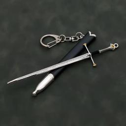 Aragorn Narthil Espada Chaveiros, LOTR Anduril, Arma Medieval, Katana de Metal, Espada Samurai, Enfeites Brinquedos Coleções, 12cm - Image 3
